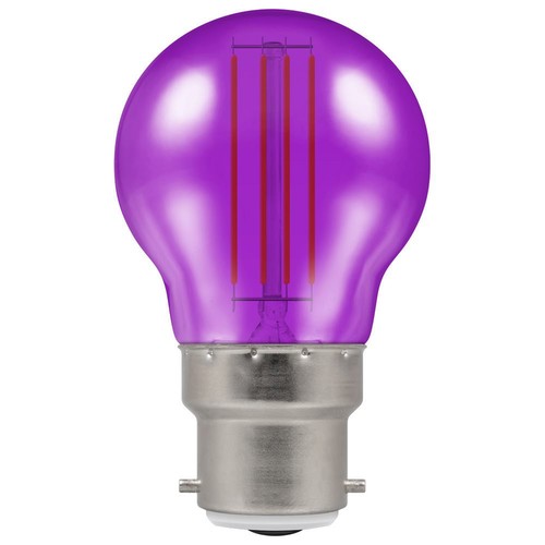 LED Filament Harlequin Round 4.5W 300lm 45mm 4.5W  Purple